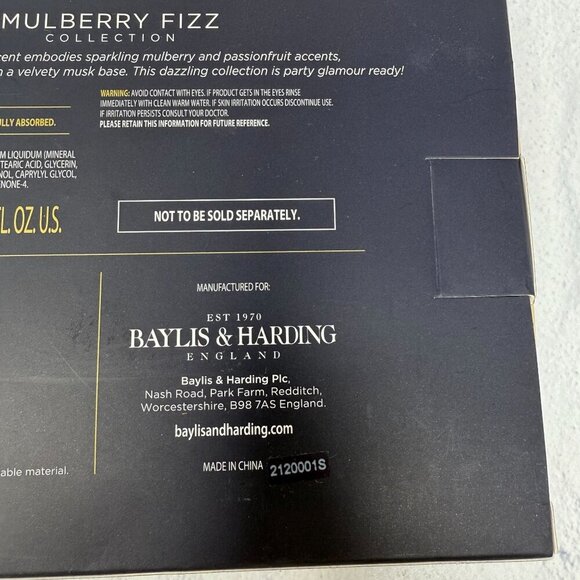 Baylis & Harding Mulberry Fizz Limited Edition Hand Cream Gift Set of Three - Picture 4 of 4